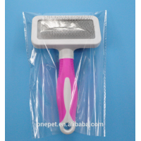 Hair cleaning stainless steel ABS and silicone pet brush high quality dog pin brush