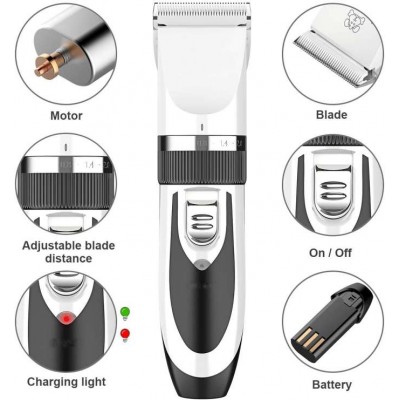 Pet Hair Trimmer Stainless Steel Hear Cutting Baber Tools Vgr Hair Cut Machine Electric Hair Clipper Electric