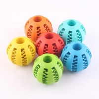 Dog Chew Food Toy Rubber Dispensing Ball Tooth Cleaning Balls Food Treat Feeder