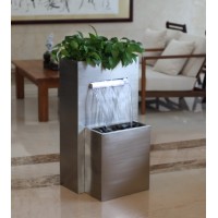 stainless steel water feature indoor water fountain waterfall for home decoration