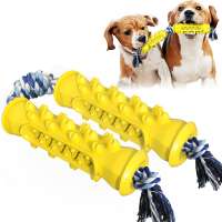 2020 new model Amazon hot sale durable bone dog chew toys with cotton rope