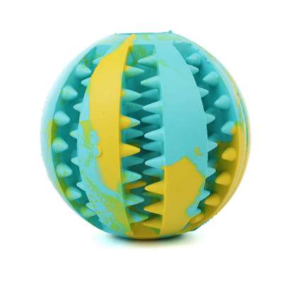 New Novelty Non-toxic Rubber Treat Rugby oral Ball Soft Tooth Cleaner  Indestructible Pet cat Toy