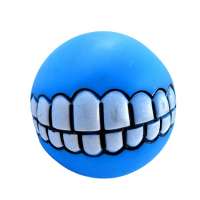 Durable Hellow Vinyl Ball Smile squeaky IQ Treat Ball Dog Toy Chewing for Tooth Cleaning Funny Colorful