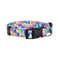 Sublimation polyester nylon custom designer pet dog collars manufacturers in bulk